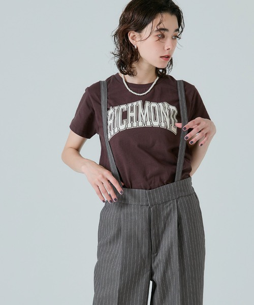 直條紋吊帶長褲