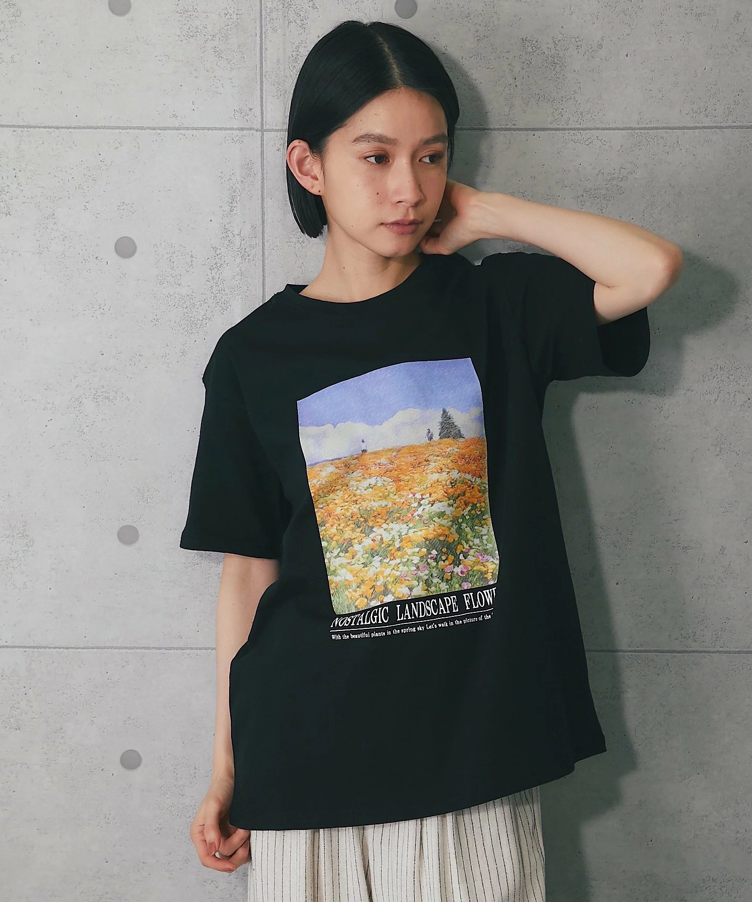 2色•風景油畫短袖Tee