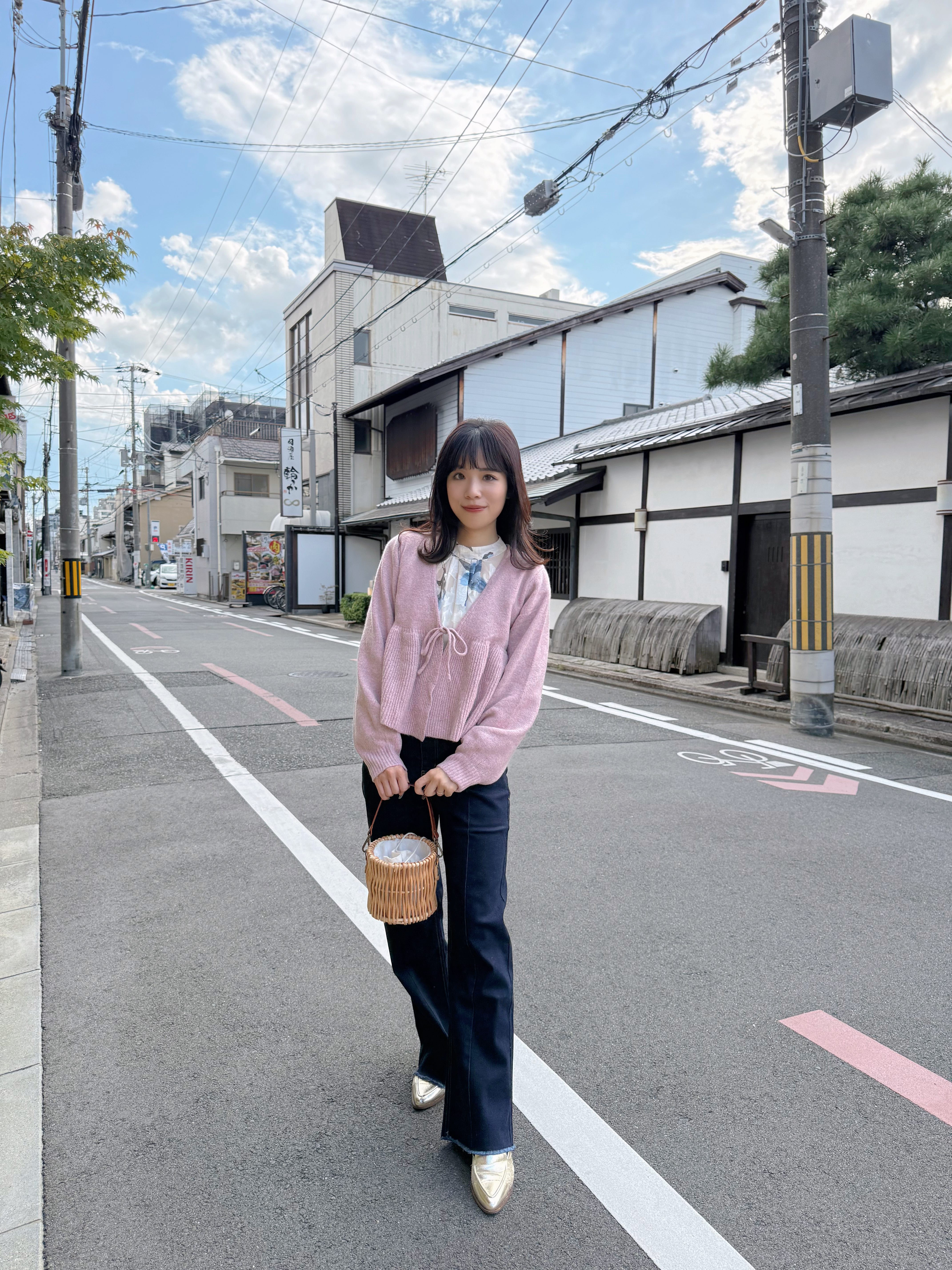 泡泡袖蝴蝶結冷外套上衣