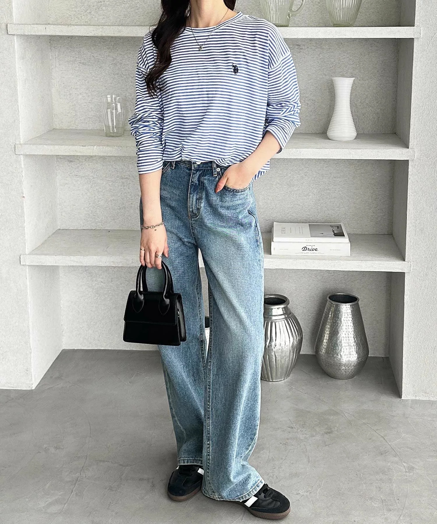 6色•Polo薄款刺繡Logo Tee