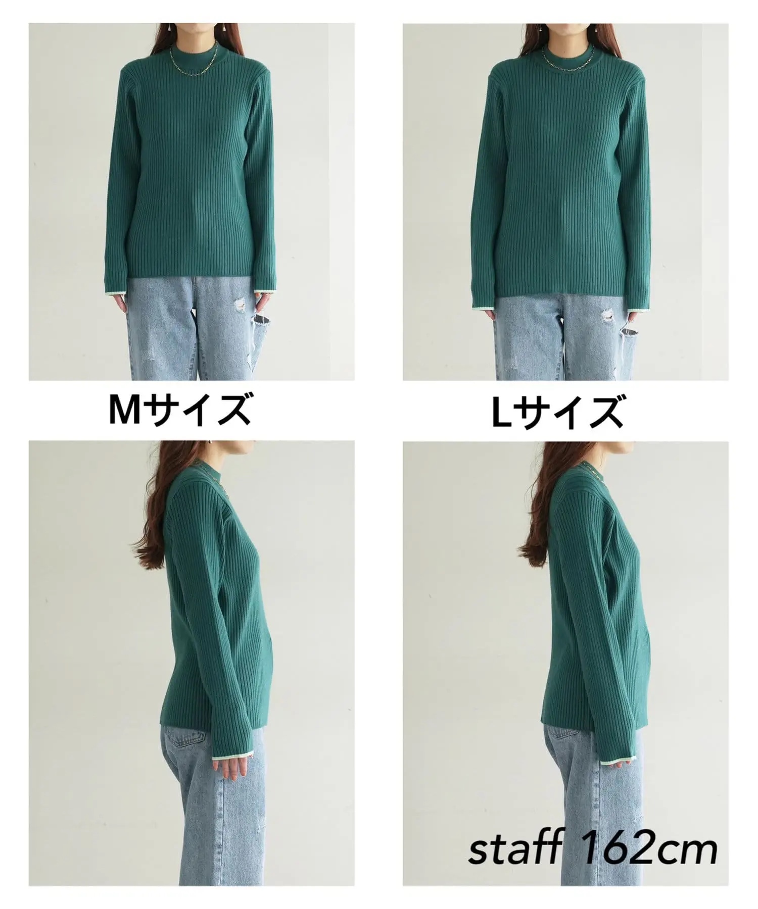 26色•M-L•軟糯羅紋撞色滾邊高領上衣