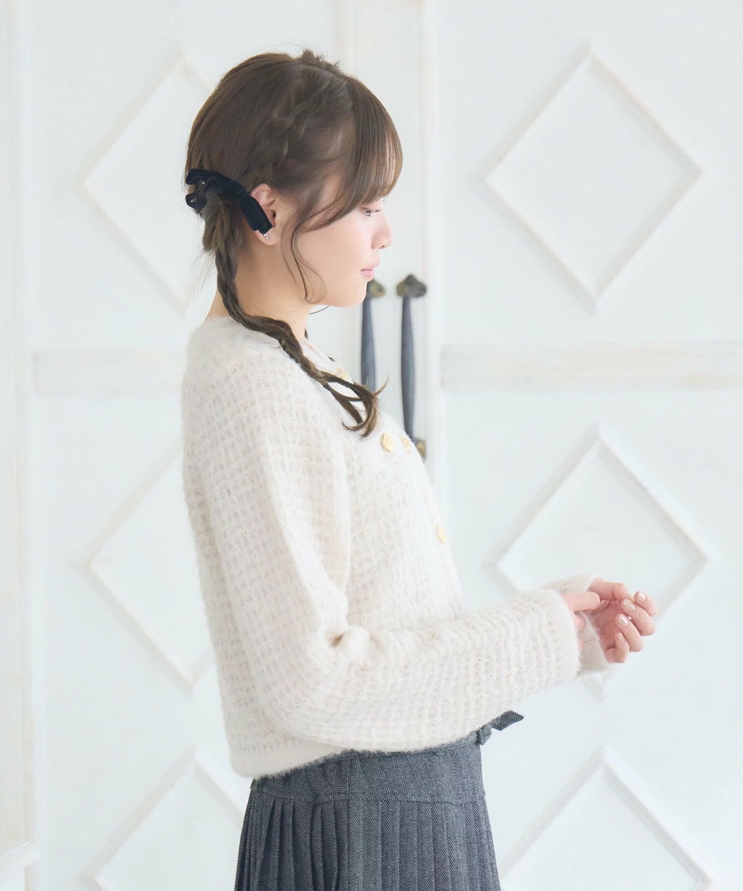 圓領Tweed風冷外套