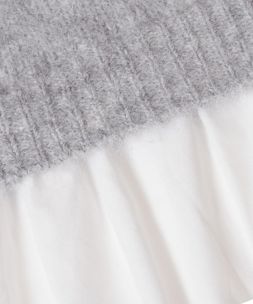 絲絨蝴蝶結傘擺冷衫