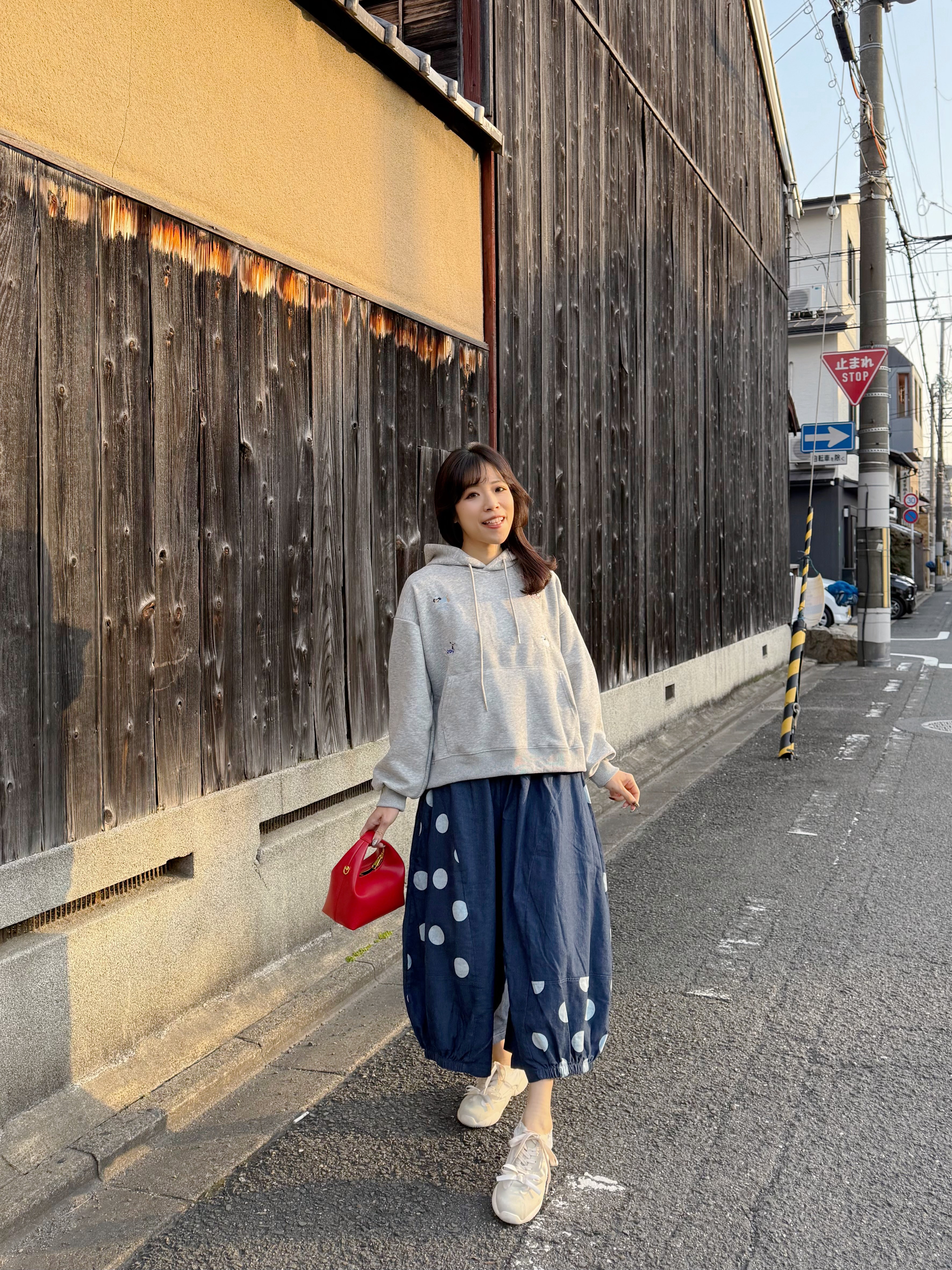 圓點泡泡8分裙褲