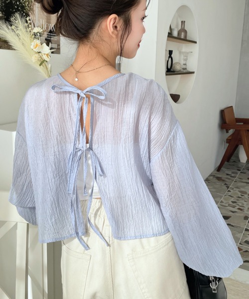 5色•2 Way前後薄雪紡外套上衣