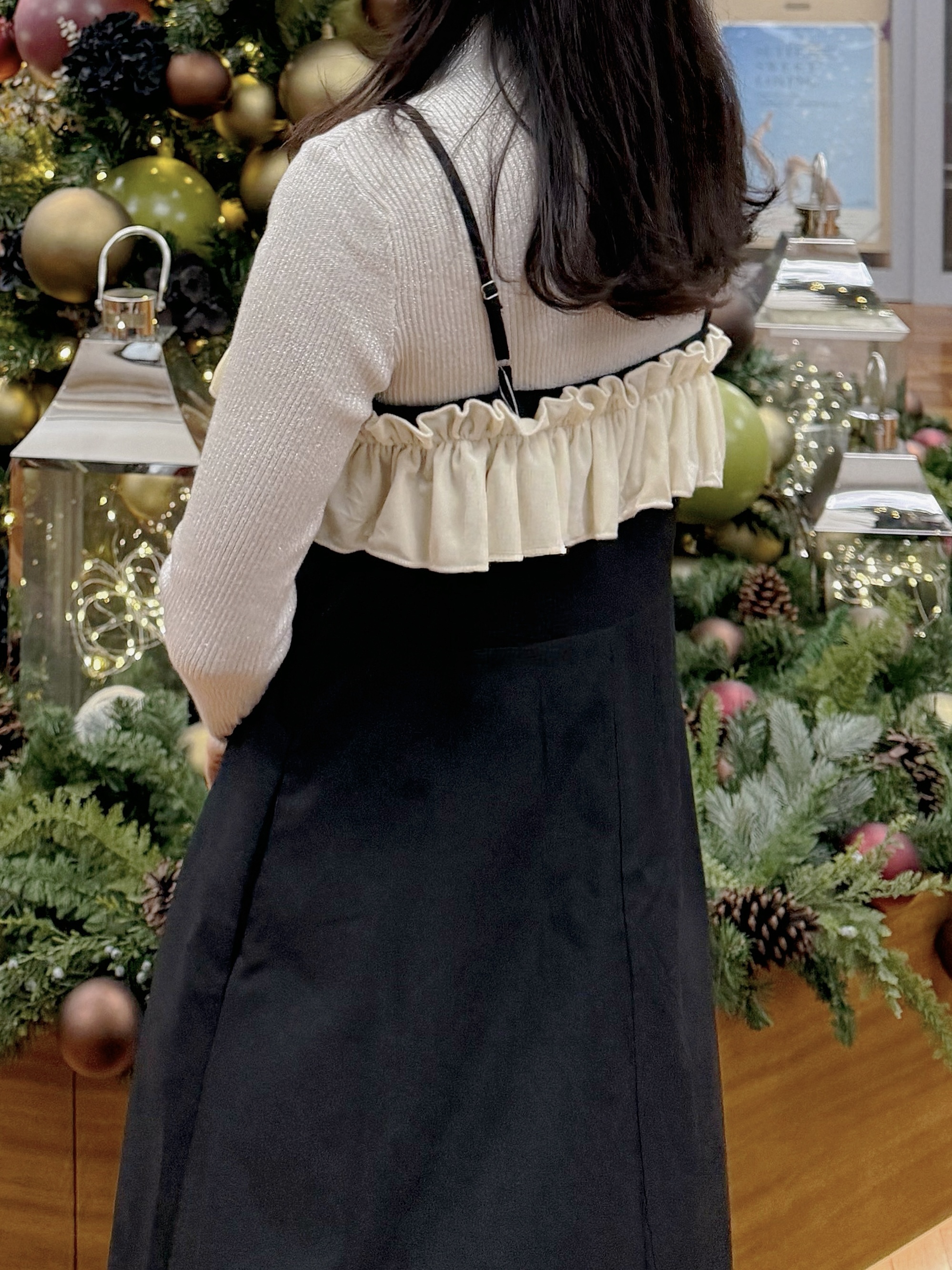 波浪抹胸吊帶連身裙