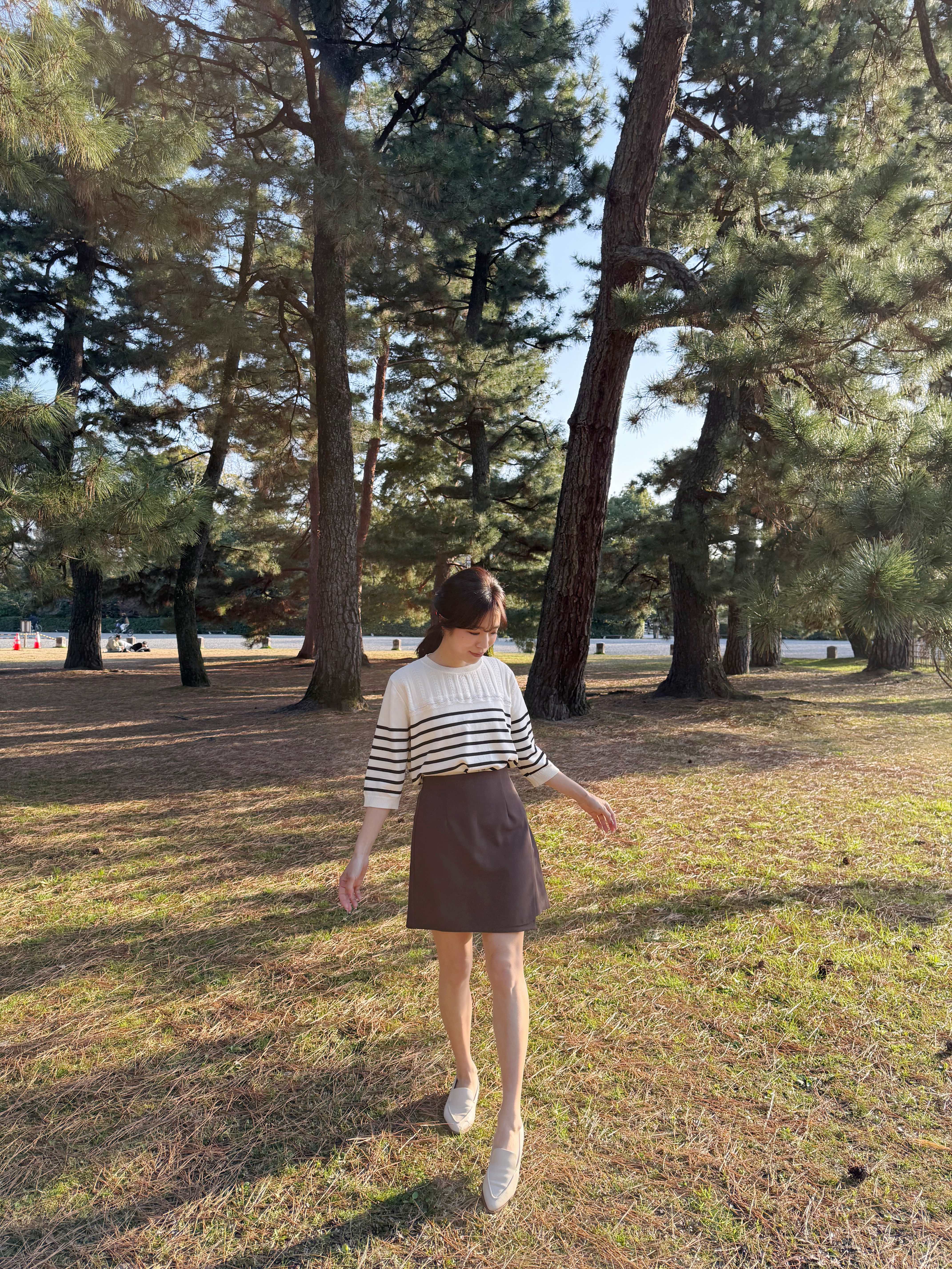 3色•高腰開叉短裙