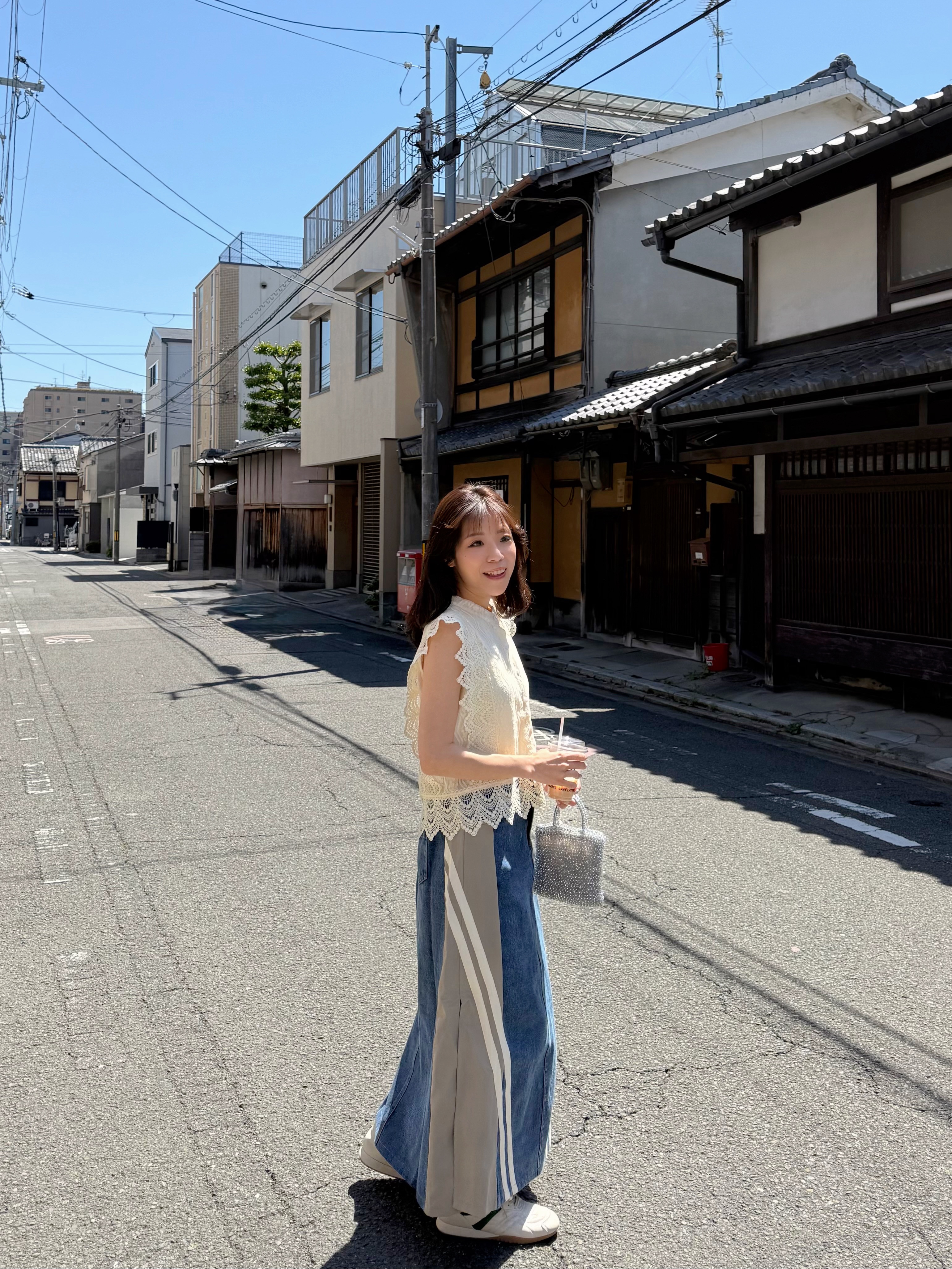 蕾絲圓領恤衫背心