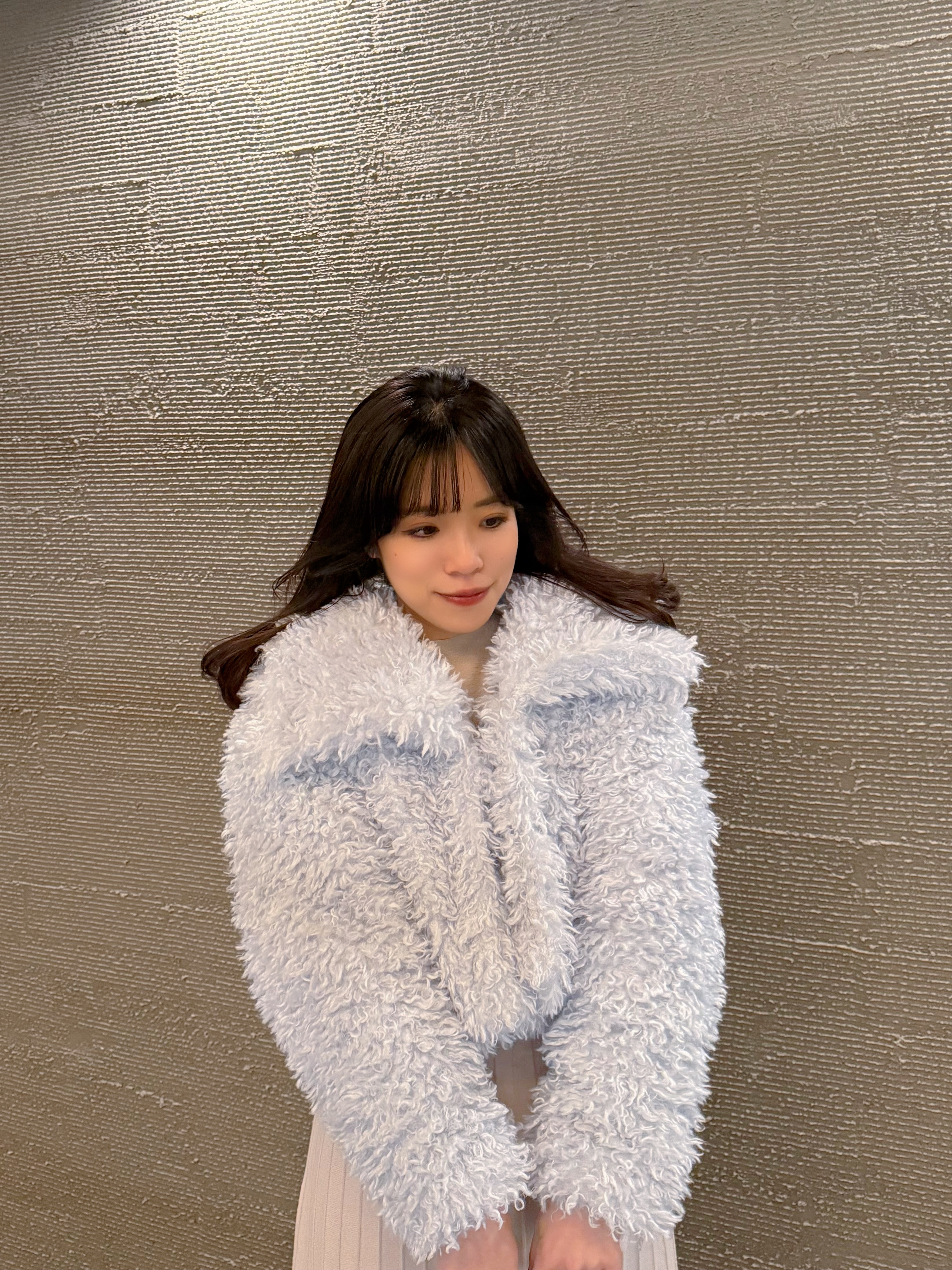 捲捲毛毛翻領外套