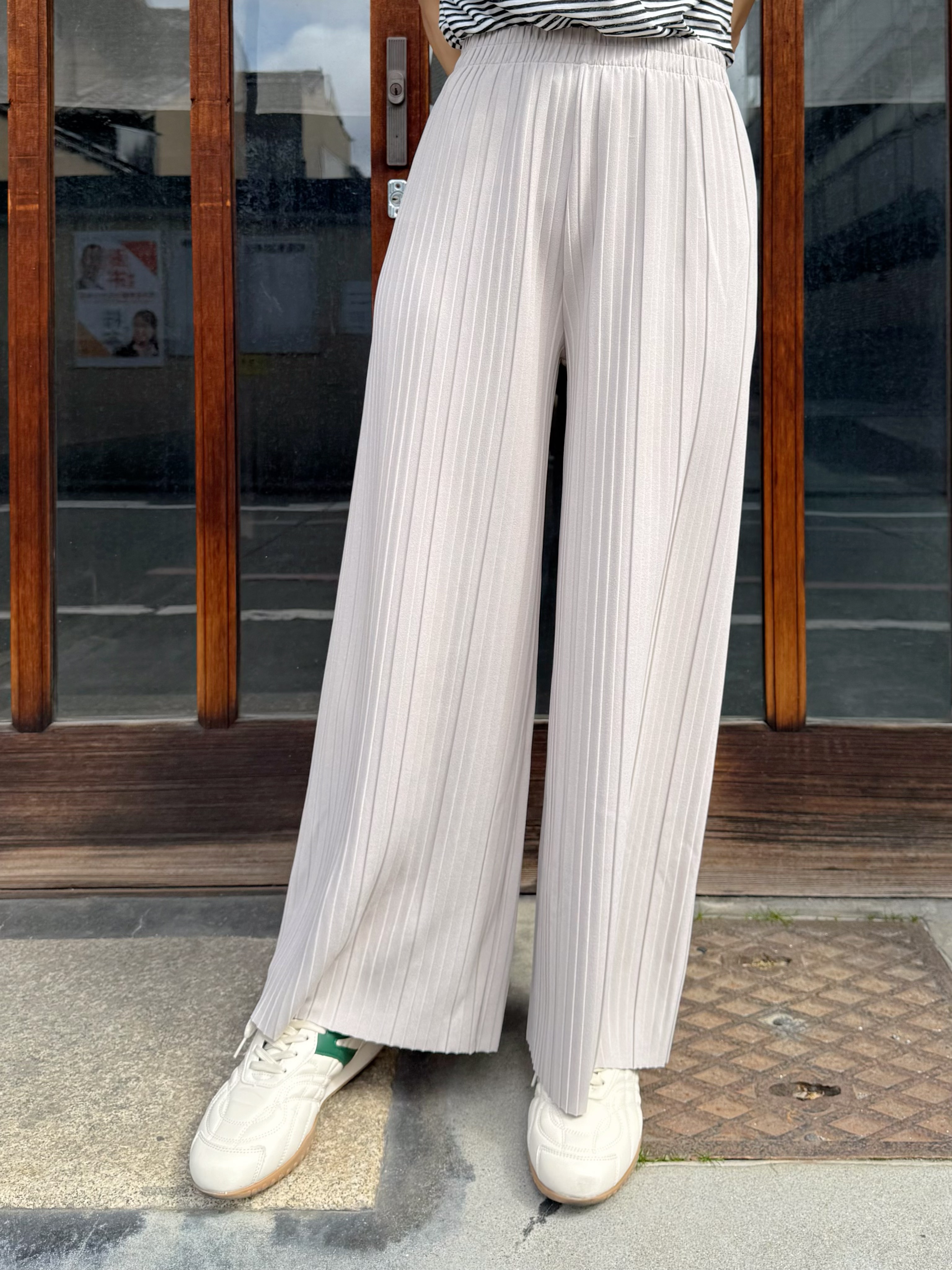 2色•可自行剪裁百摺長褲