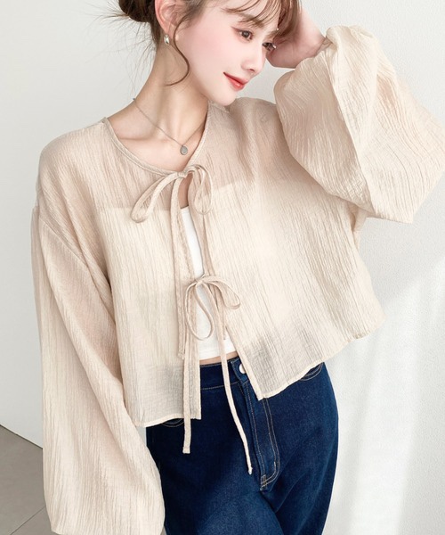 5色•2 Way前後薄雪紡外套上衣