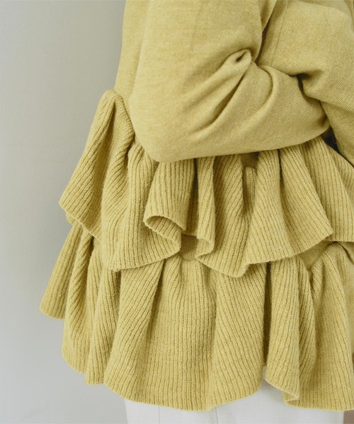 5色•波浪擺針織外套