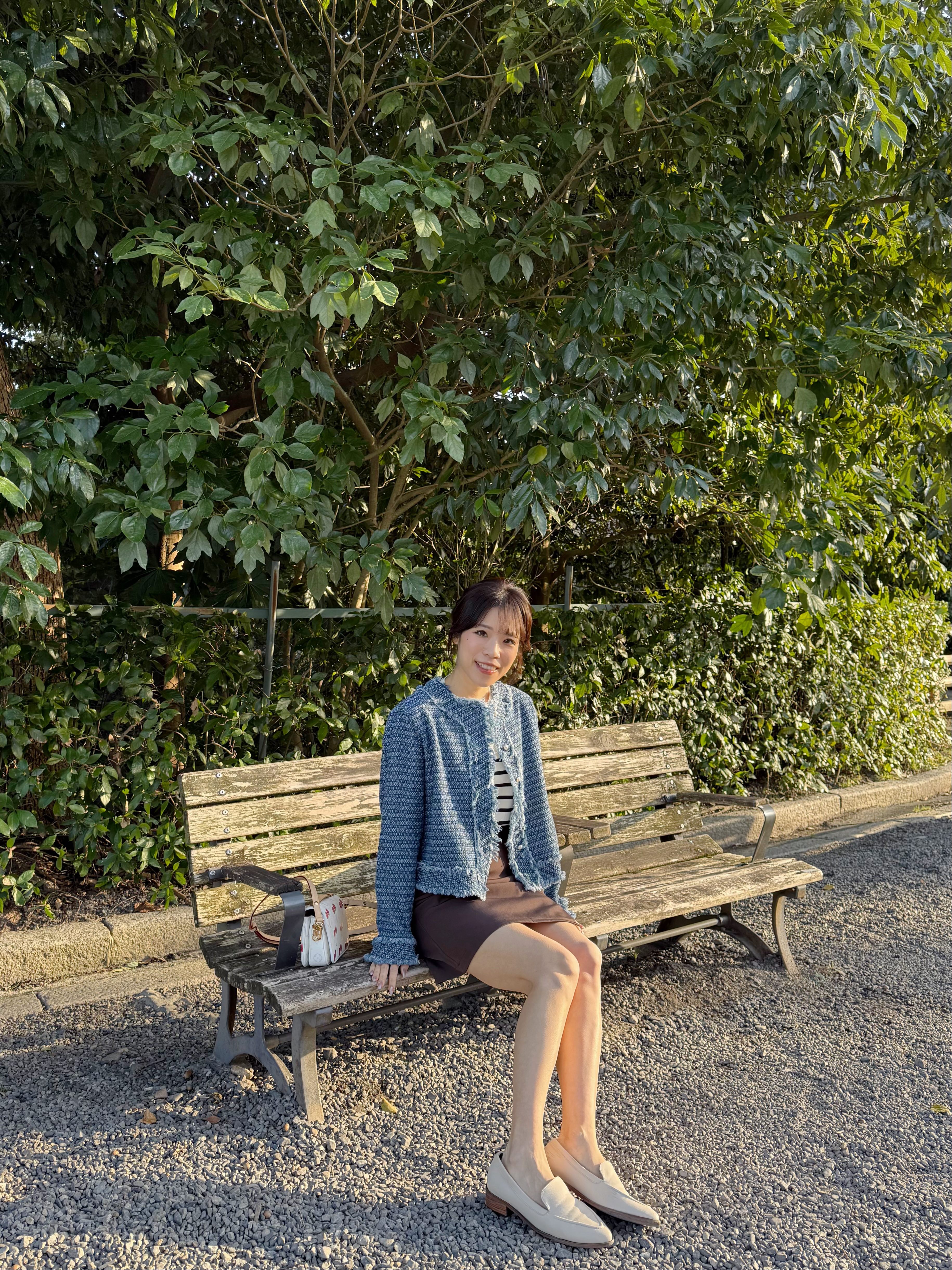 小香風牛仔色流蘇Tweed外套