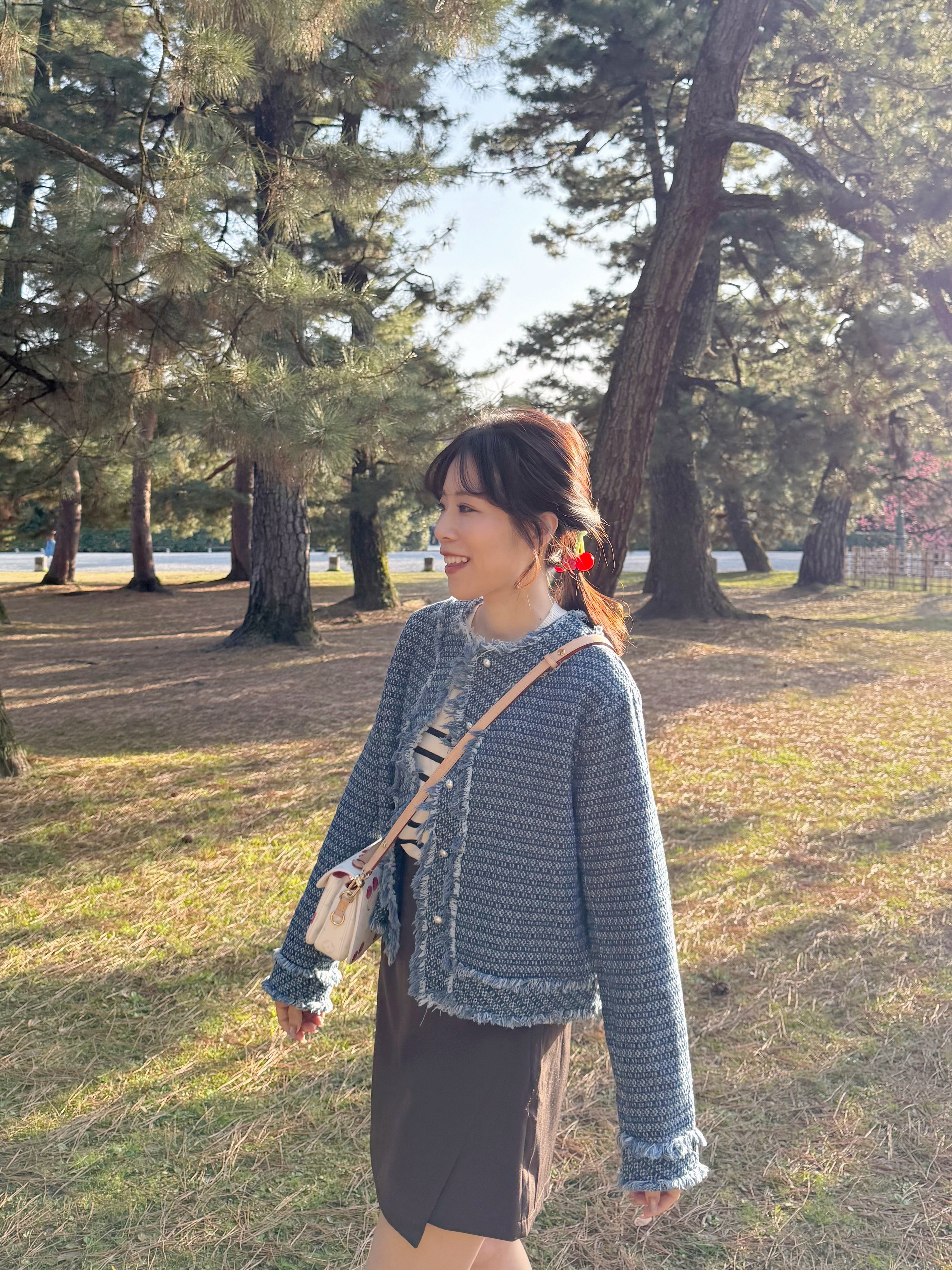 小香風牛仔色流蘇Tweed外套