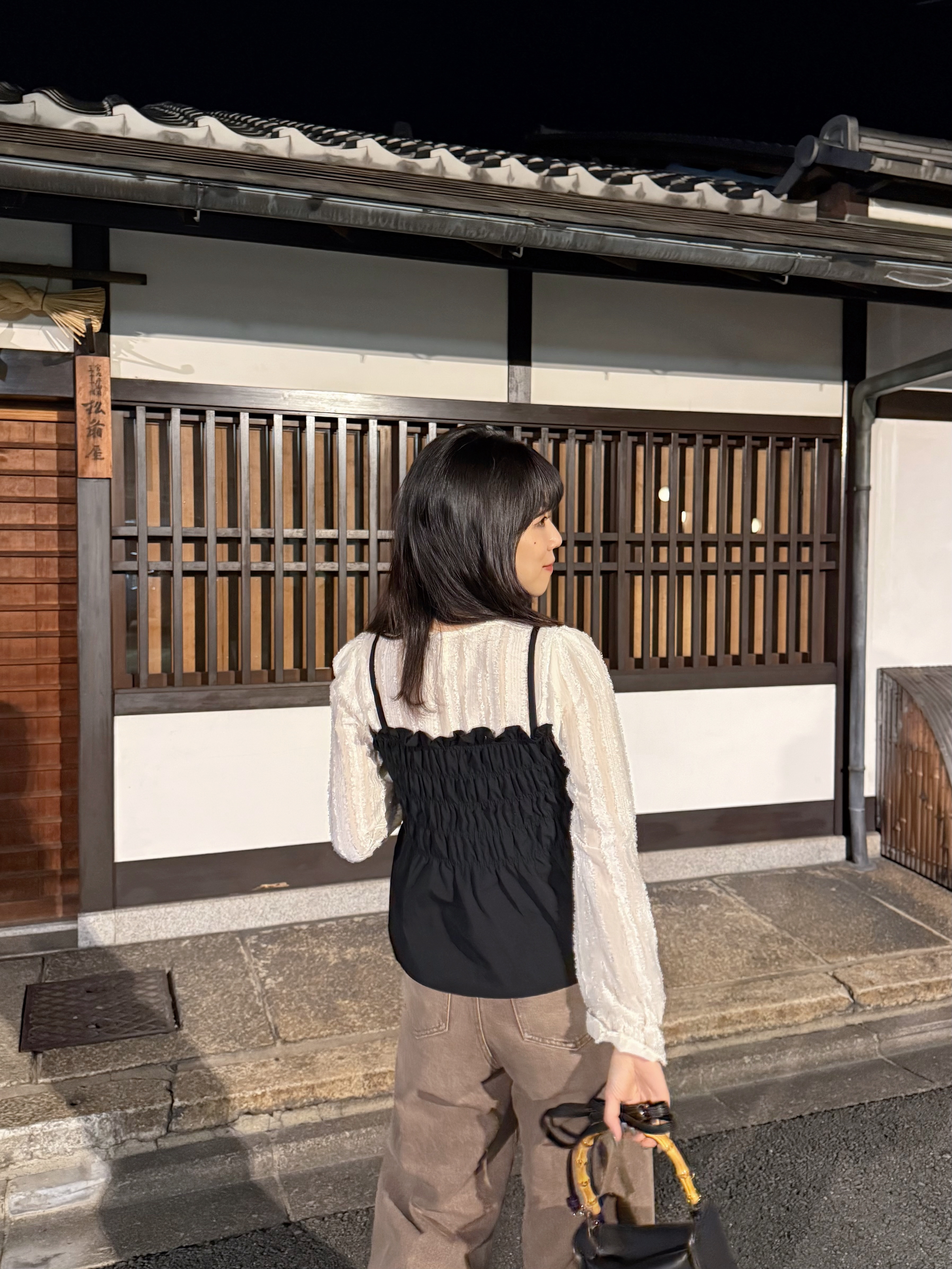 抹胸拼接雪紡上衣