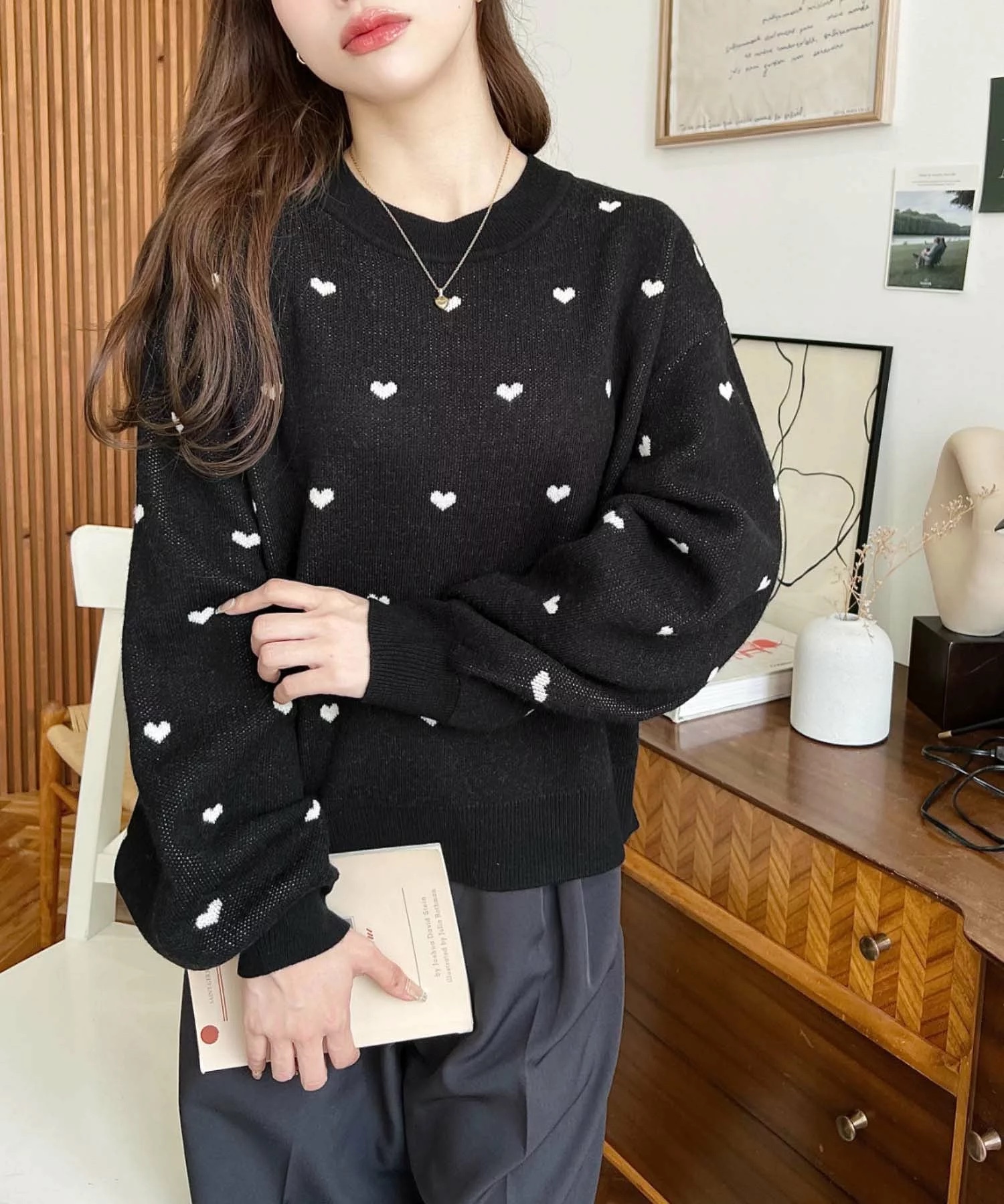 心心針織上衣
