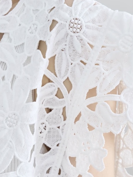 蕾絲半袖鏤空上衣