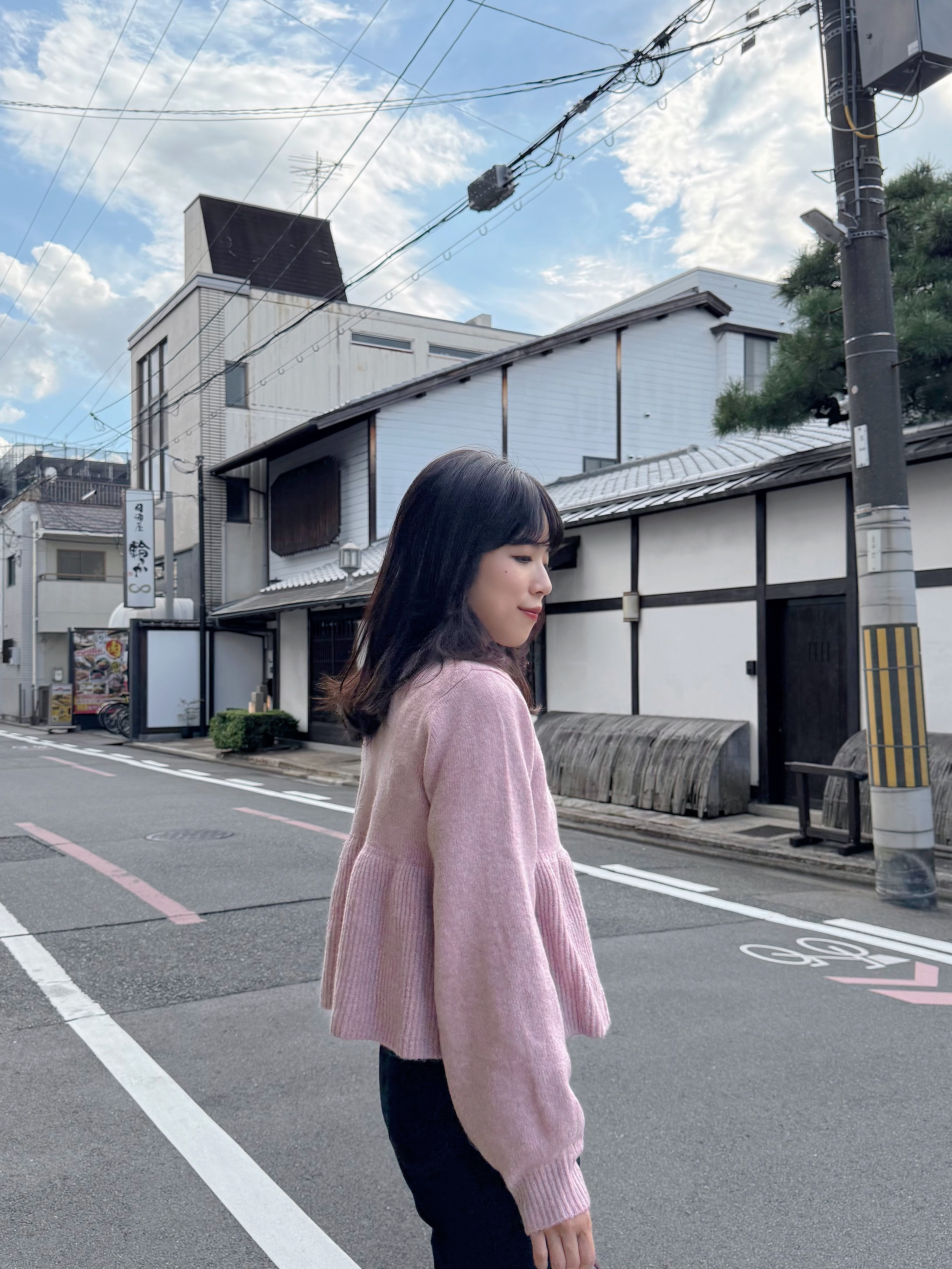 泡泡袖蝴蝶結冷外套上衣