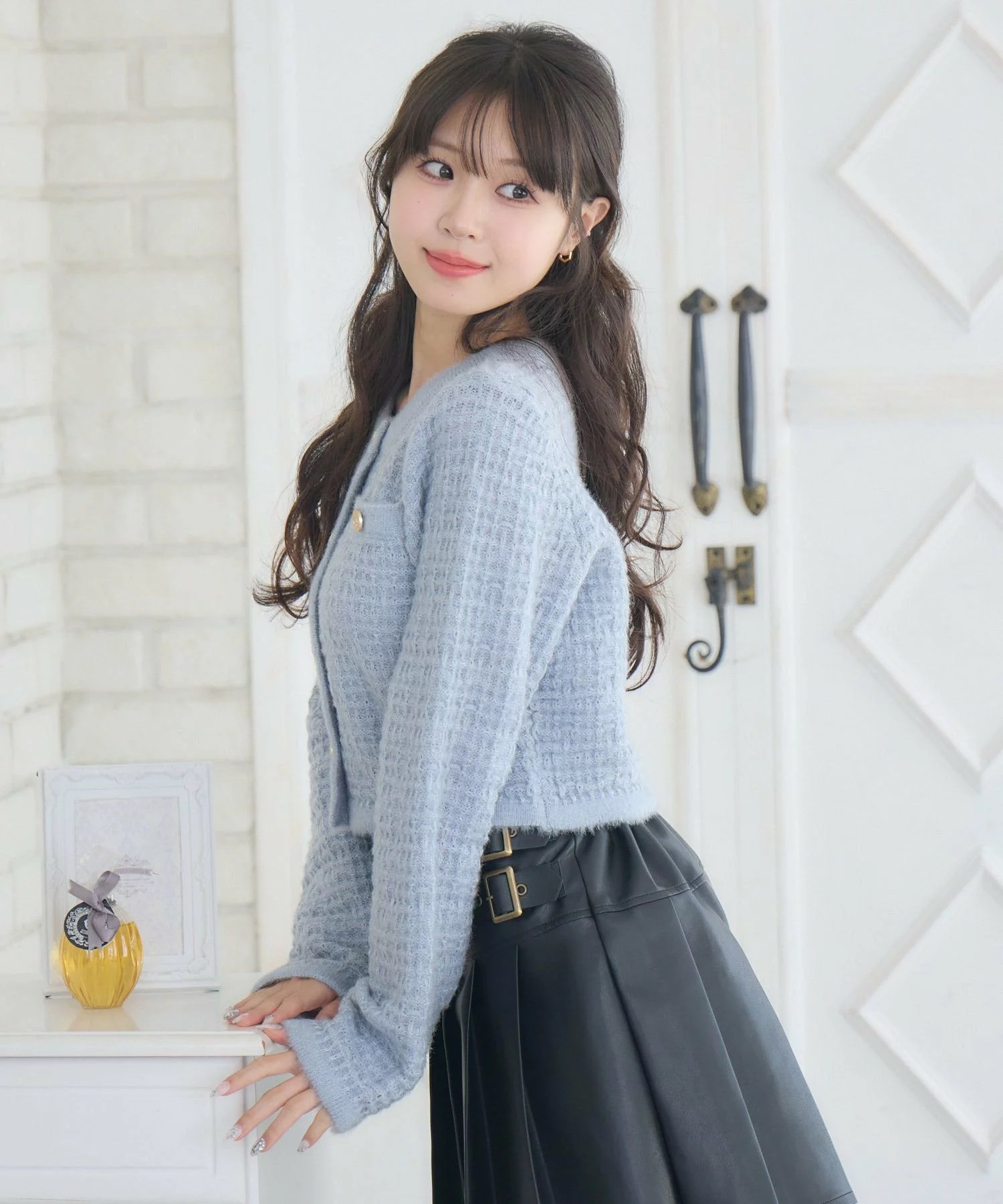 圓領Tweed風冷外套