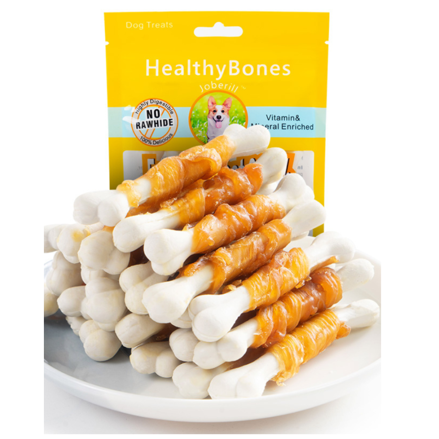 DogDental Chews 100g RawhideFree Bones with Chicken