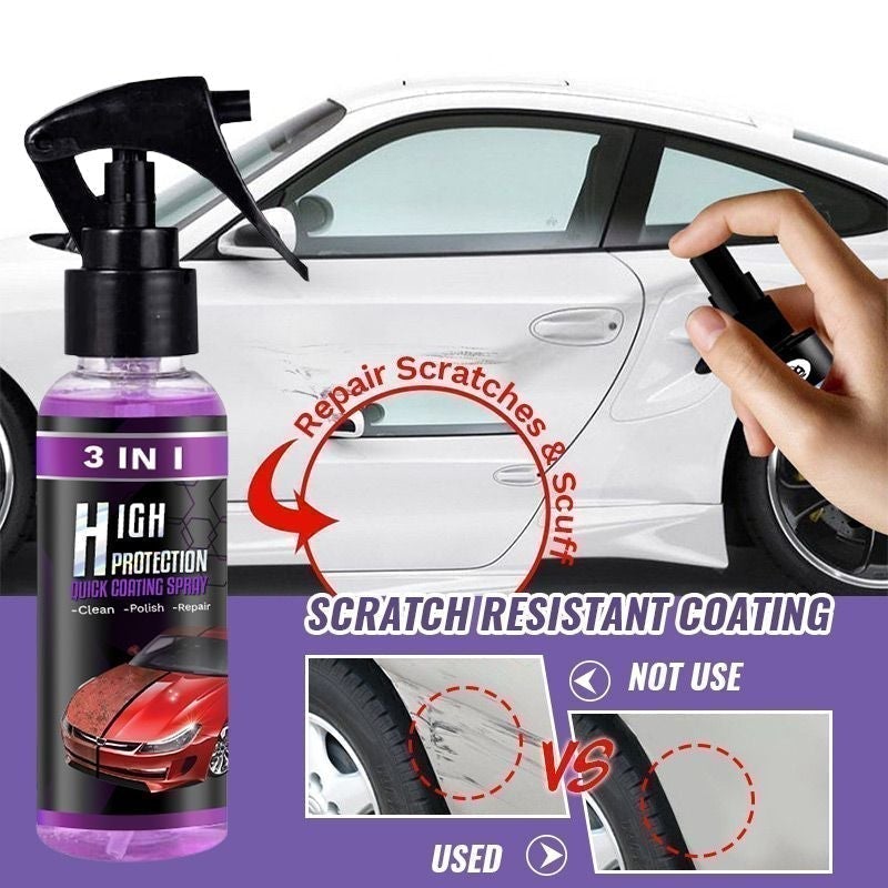 🔥Hot Sale🔥3 in 1 High Protection Quick Car Coating Spray（🚙 suitable for all colors car paint）