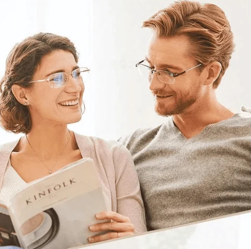 نظارة قراءة تقدمية عالية الصلابة من الياقوت الأزرق مضادة للزرقة عن بعد ومزدوجة الاستخدام القريب