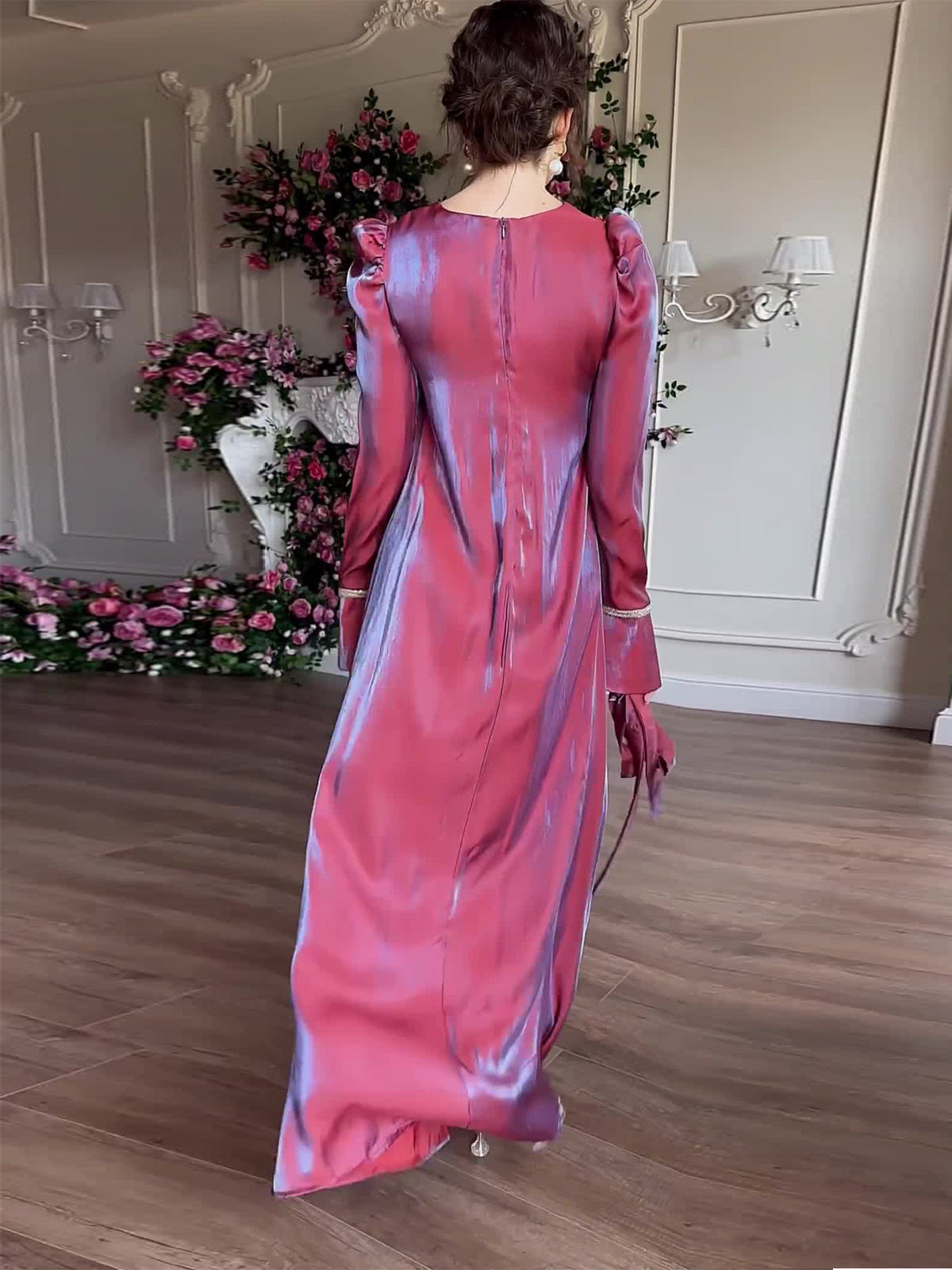 💃Glitter glaze satin dress