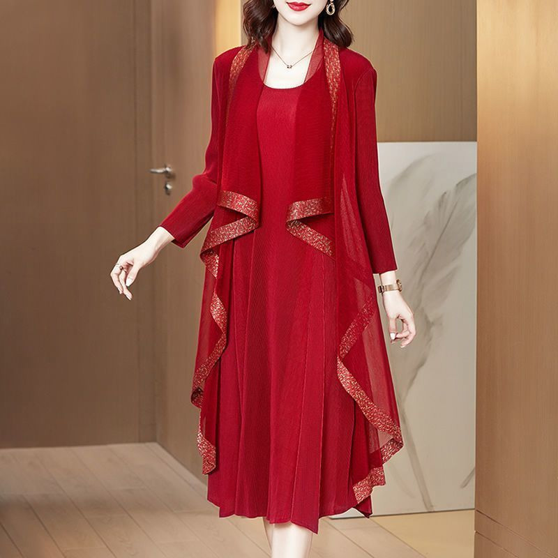 مجموعة فستان الخريف الرجعية الجديدة