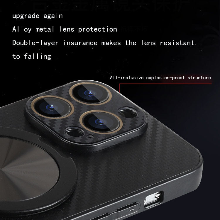 360 Rotating Bracket Magnetic Suction AG Carbon Fiber Pattern