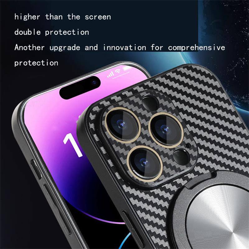 360 Rotating Bracket Magnetic Suction AG Carbon Fiber Pattern