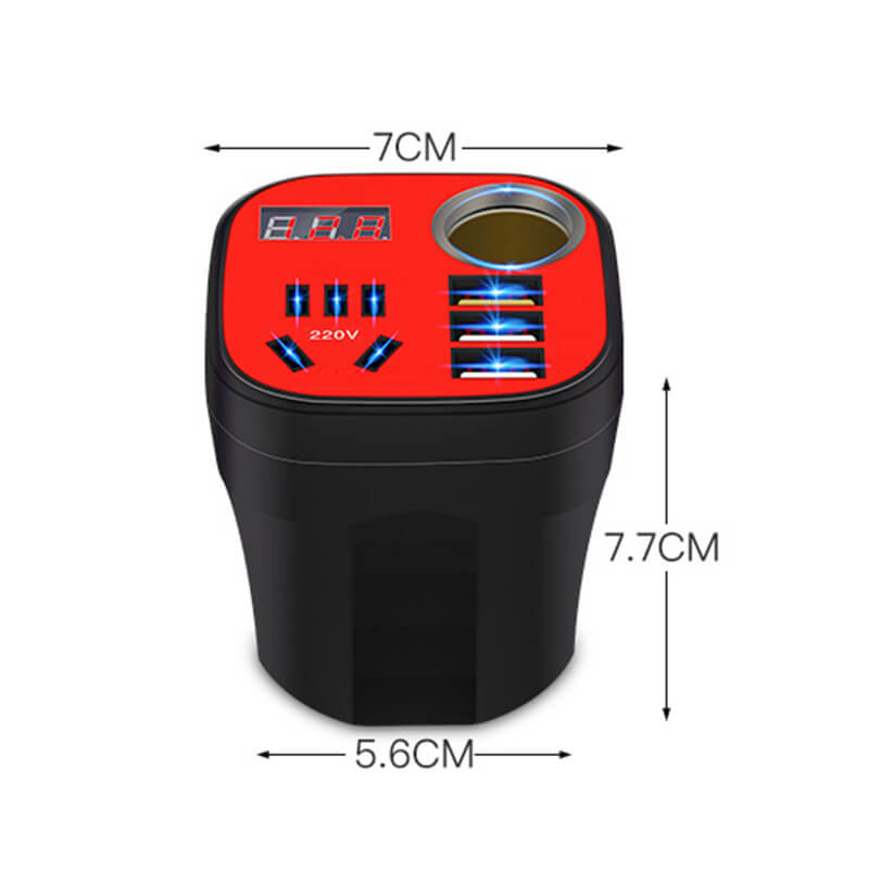 Nice gift*Car mounted cup type inverter converter QC charger