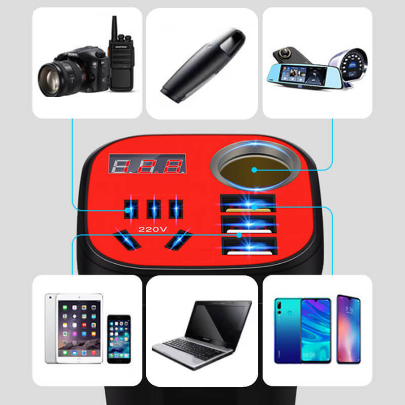 Nice gift*Car mounted cup type inverter converter QC charger