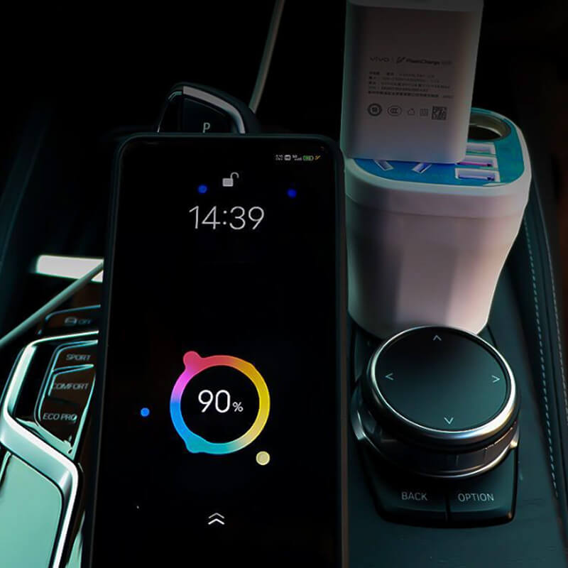 Nice gift*Car mounted cup type inverter converter QC charger