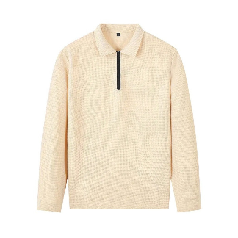 طقم من قميص من النوع الثقيل محبوك بنمط وافل وسروال بقصة مستقيمة للرجال