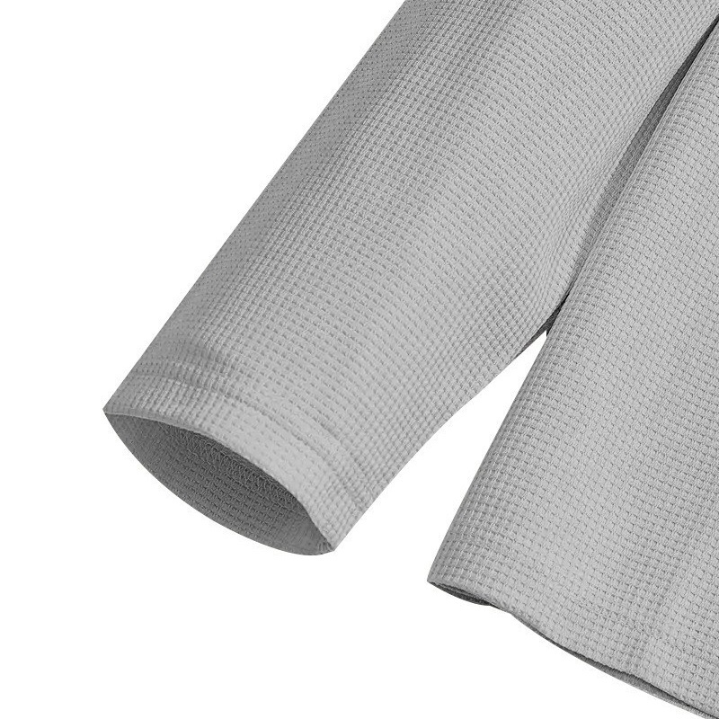 طقم من قميص من النوع الثقيل محبوك بنمط وافل وسروال بقصة مستقيمة للرجال