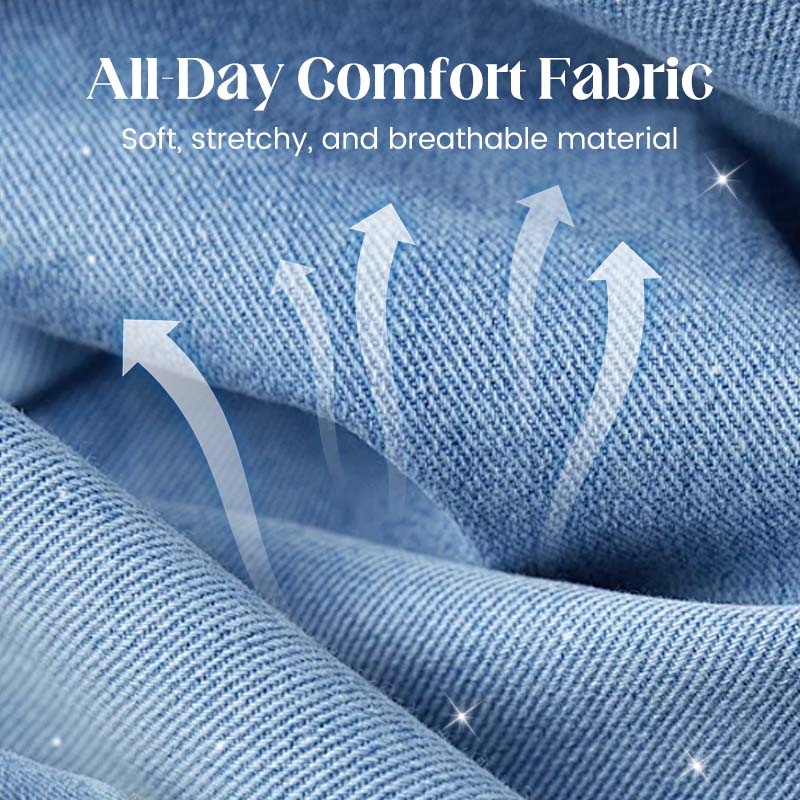 🔥جينز أنيق مزين بأحجار الراين للنساء