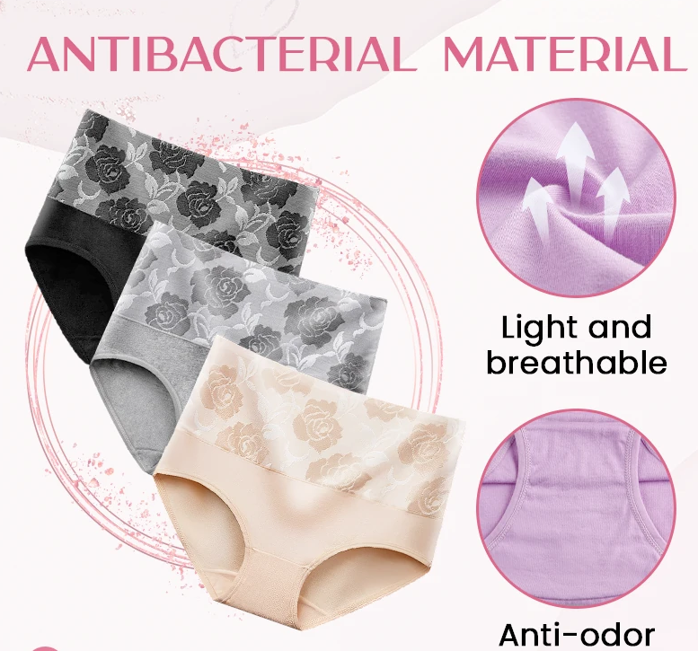 🔥ملابس داخلية قطنية عالية الخصر لتخسيس البطن عالية الخصر مضادة للبكتيريا