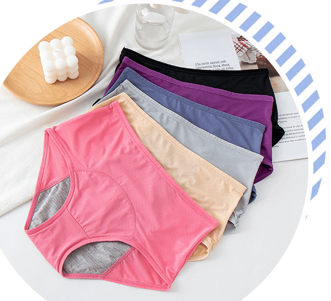 🌸 🌸 اشتر 5 واحصل على 5 مجاناً 🌸 💕 2024 ترقية جديدة للسراويل الداخلية عالية الخصر المقاومة للتسرب