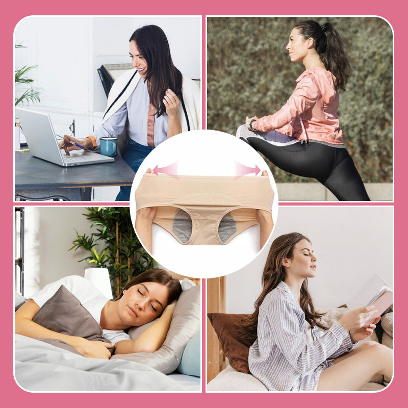 🌸 🌸 اشتر 5 واحصل على 5 مجانًا 🌸 🌸2024 أحدث سراويل داخلية عالية الخصر مانعة للتسرب