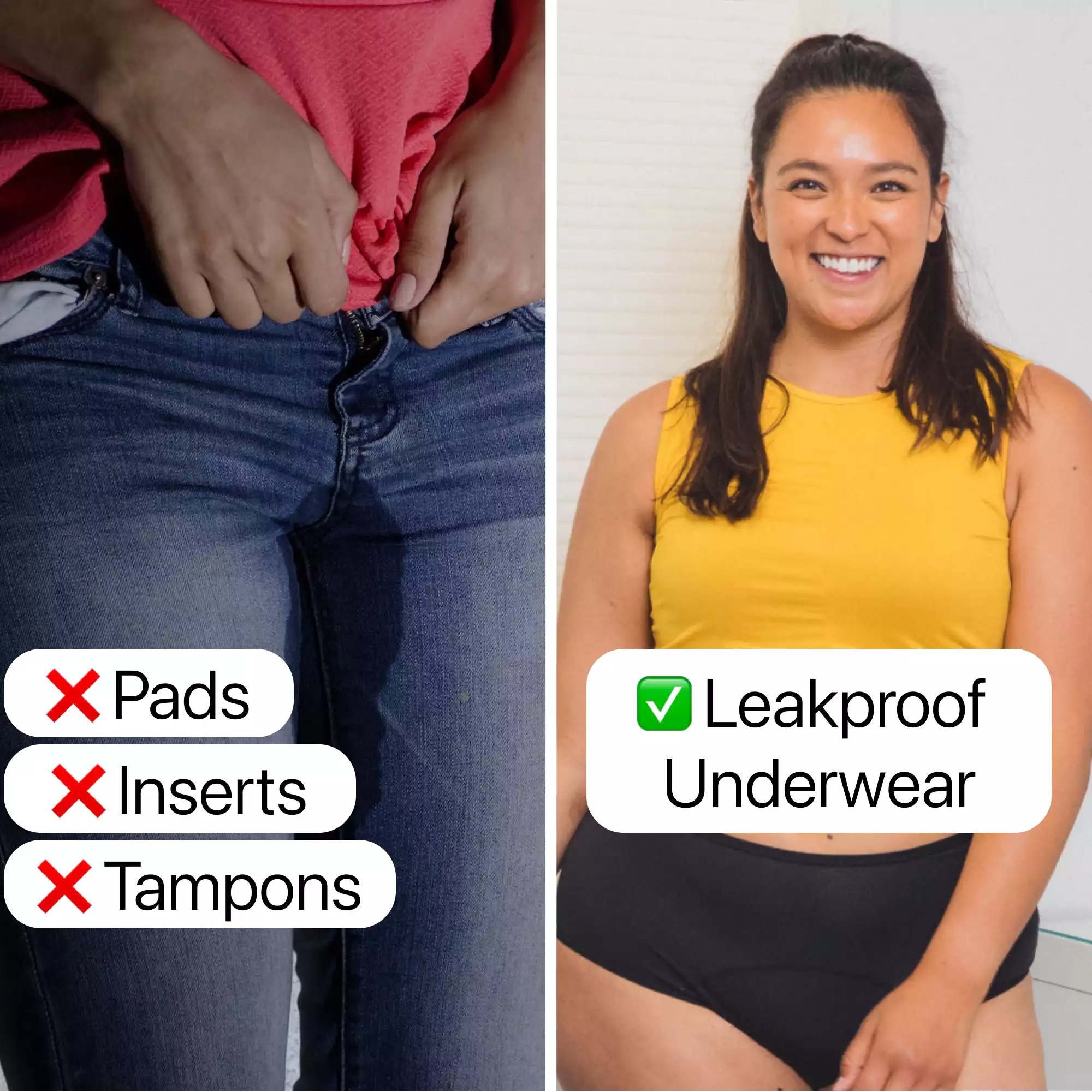 🌸 اشترِ 5 واحصل على 5 مجانًا 🌸2023 أفضل سراويل داخلية مقاومة للتسرب عالية الخصر مبيعًا 🎉 رمضان سعيد!