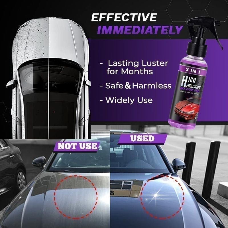 🔥Hot Sale🔥3 in 1 High Protection Quick Car Coating Spray（🚙 suitable for all colors car paint）