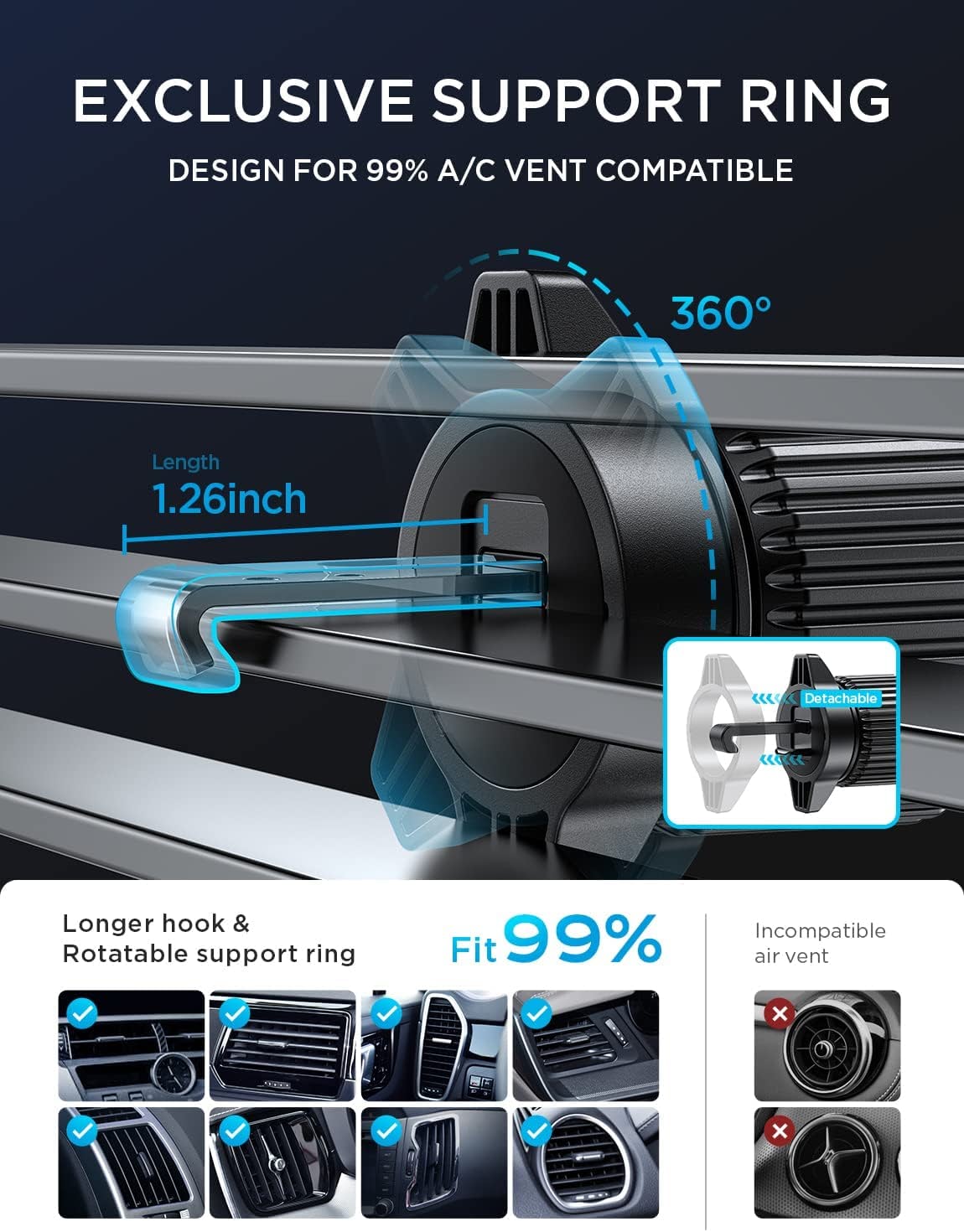 2023 NEW Car Mobile Phone Holder for Air Vents