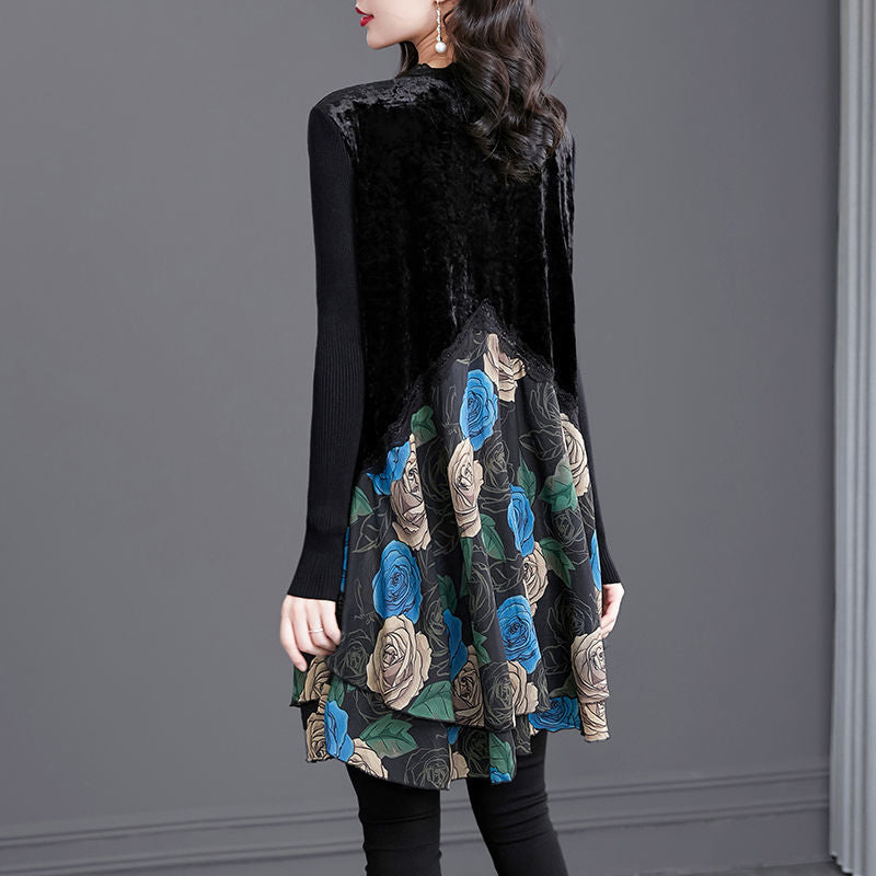 فستان من الدانتيل المطبوع الأنيق