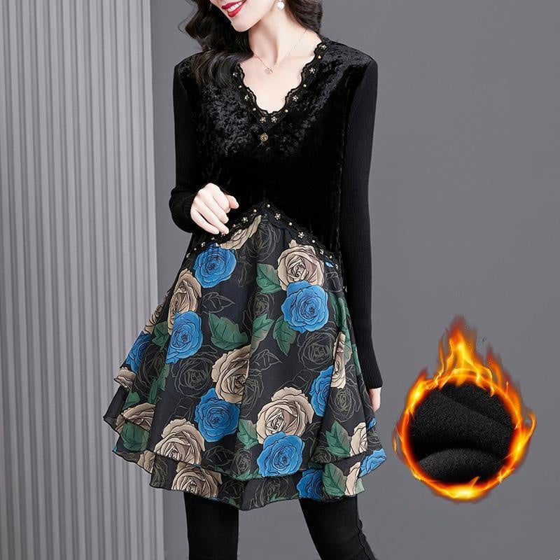 فستان من الدانتيل المطبوع الأنيق