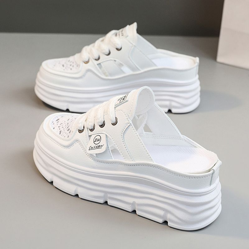 حذاء خفيف الوزن بنعل سميك خفيف الوزن مجوف ومسامي للنساء