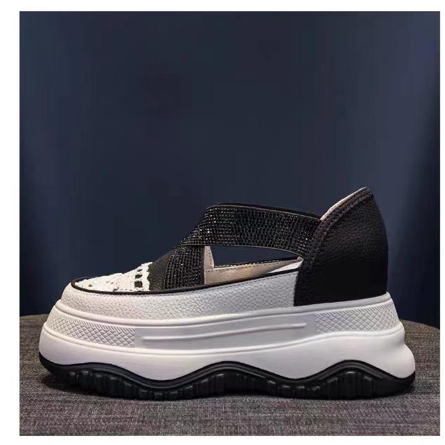 حذاء نسائي مكتنزة خفيف الوزن وخفيف الوزن من الدانتيل