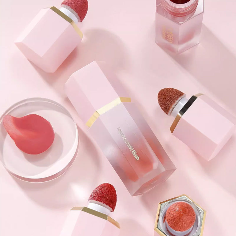 ✨Smooth Liquid Face Blush with Air Cushion Applicator