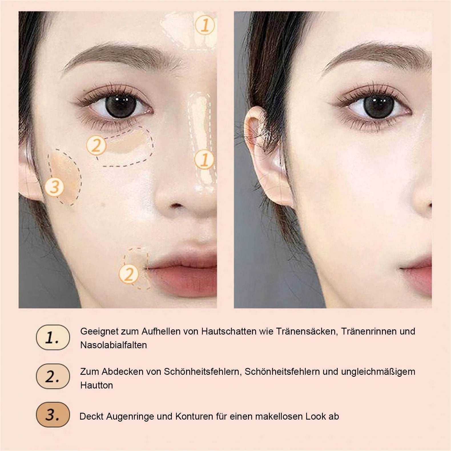 خصومات كبيرة 60%💝 3 في 1 باليت كونسيلر الكونتور والكونتور المشرق