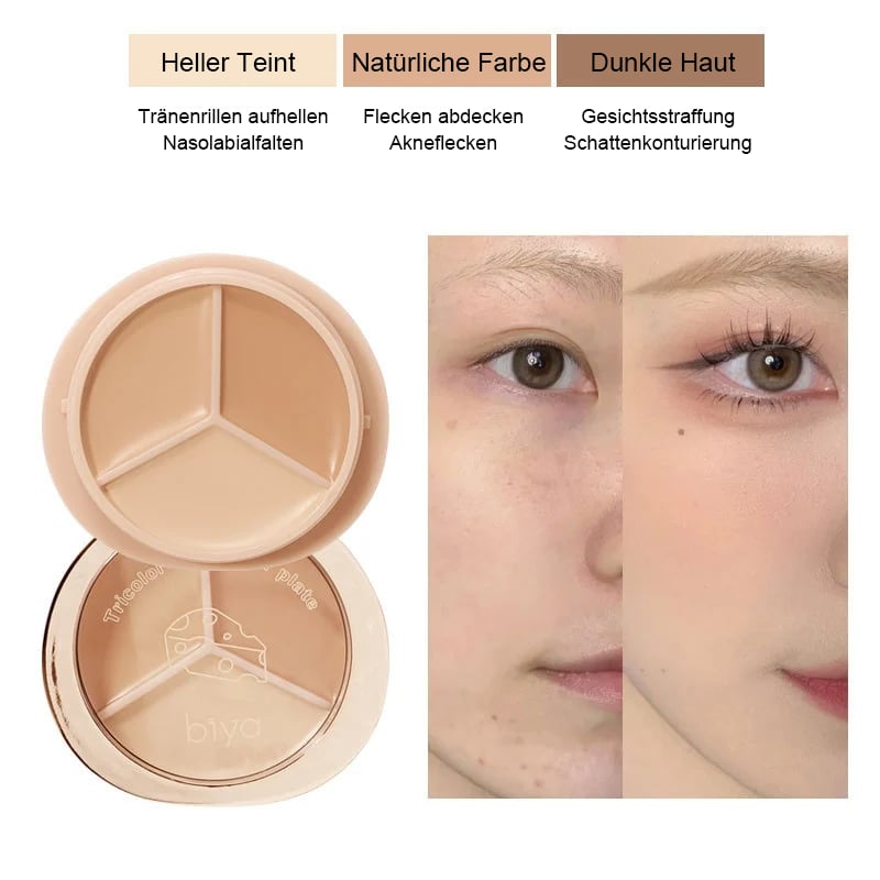 خصومات كبيرة 60%💝 3 في 1 باليت كونسيلر الكونتور والكونتور المشرق