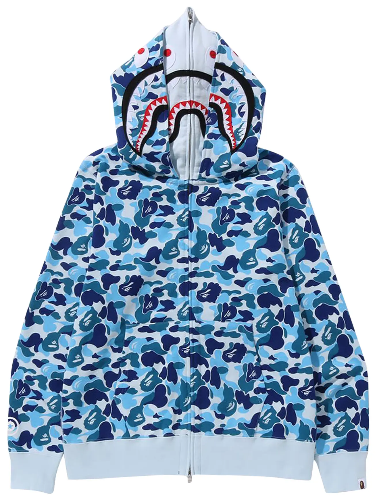 BAPE ABC Camo Double Shark Full Zip Hoodie 'Blue'